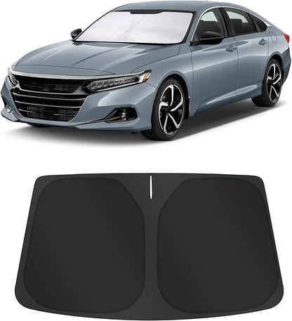 TINGLU Sun Shade for Honda Accord Sedan 2018-2022 Accessories Windshield Sun Shade Window Shade UV Rays Protection Sun Visor Cover with Steering Wheel Sunshade Storage Bag