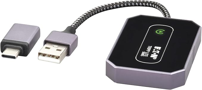 TRIPP LITE Eaton Series Bluetooth Apple CarPlay Wireless Adapter for Car Screen, Mini Portable Size, USB-C and USB Adapter, iOS 10+, Plug and Play, iPhone Compatible, 3-Year Warranty (U264-001-APL)