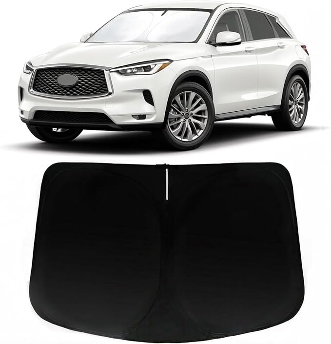Windshield Sun Shade for Infiniti QX50 2019-2021 & 2021-2026 QX55, Car Front Window SunShades Shield Cover Sun Visor Protector with 240T Fabric UV & Sun Heat Protection Accessories
