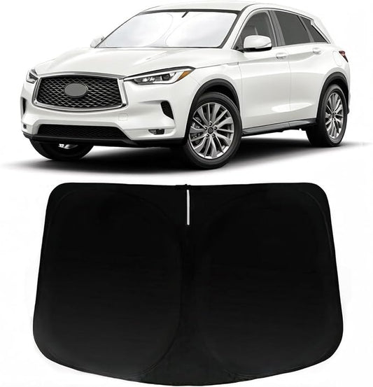 Windshield Sun Shade for Infiniti QX50 2019-2021 & 2021-2026 QX55, Car Front Window SunShades Shield Cover Sun Visor Protector with 240T Fabric UV & Sun Heat Protection Accessories