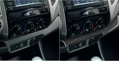 NVCNX Real Premium Carbon Fiber for Toyota 2nd Gen Tacoma Accessories 2012-2015 2013 2014 Car Dash Central Panel Strip Cover Interior Trim Thick Overlay Sticker Decal 1PC