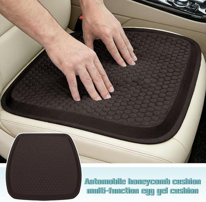 Car Seat Cushion, Comfortable Non-Slip Breathable Vehicle Front Seat Bottom Protector Pad, Automotive Interior Driving Chair Mat Cover, Universal for SUV RV Truck (Coffee)