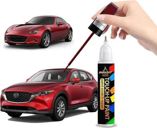 Soul Red Crystal Metallic(46V) Touch Up Paint For Mazda Exact Match-Chips and Nicks 2 in 1 Car Paint Pen Scratch Rapair for CX-5/CX-30/CX-50/CX-70/MAZDA3 SEDAN/HATCHBACK