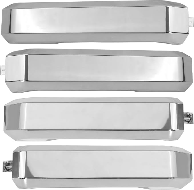TQPONLY Interior Inner Door Handle Cover Trim | Fits 2015-2020 Ford F150 SuperCrew Truck Accessories Replacement | 1 Set Front and Rear Door Armrest Pull Handle (Chrome)