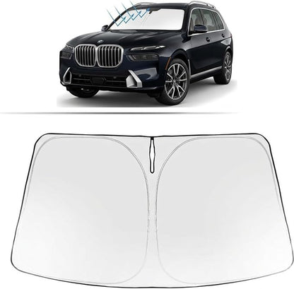 Proadsy Windshield Sun Shade for BMW X7 2019-2026 Foldable Front Sunshade Protector Sun Visor Blocks UV Rays Keep Car Cooler Accessories
