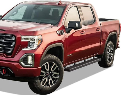 APS 5in Stainless Steel Running Boards Compatible with Chevy Silverado GMC Sierra 1500 2019-2026 Crew Cab & 2500 HD 3500 HD 2020-2026 (Silverado 1500 LTD Sierra 1500 LD 2022)