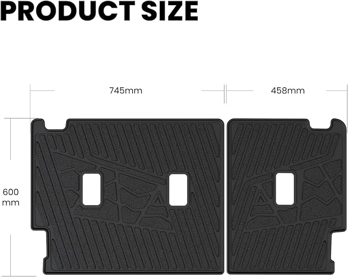 LASFIT Rear Back Seat Cover for Ford Bronco 4-Door 2021-2026 TPE Backrest Mats All Weather Protector Waterproof Split-Seat Design Liner Non-Slip Easy Clean, Bronco 4 Door Accessories