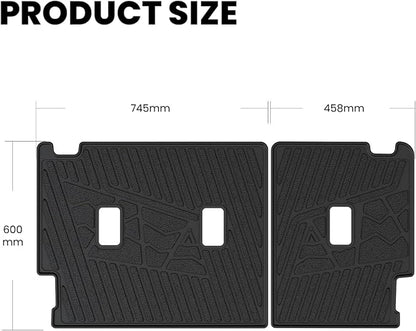 LASFIT Rear Back Seat Cover for Ford Bronco 4-Door 2021-2026 TPE Backrest Mats All Weather Protector Waterproof Split-Seat Design Liner Non-Slip Easy Clean, Bronco 4 Door Accessories