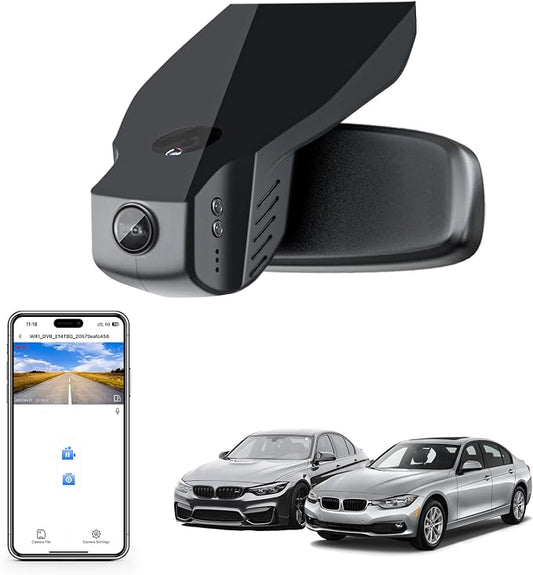 Mangoal 4K Dash Cam for BMW 3-Series Gen6 F30 F31 F34 F35 2012 2013 2014 2015 2016 2017 2018 Select 2019 M3 F80(Model B), OEM Style, 2160P UHD Video, WiFi & APP, GPS, 64GB Card