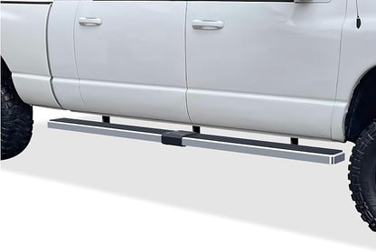 APS (304 Stainless Steel Polished Silver 5 inches) Running Boards Nerf Bars Side Steps Compatible with Dodge Ram 1500 2006-2008 Mega Cab & Ram 2500 3500 2006-2009(91in D2D Short Version)