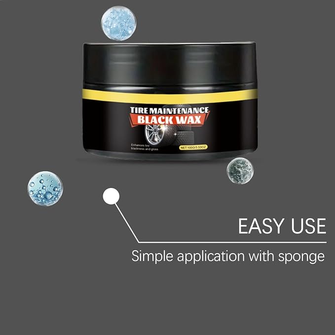 Tire Shine Spray - 100g Black Wax Protectant - Tire Coating For Car, Car Truck SUV Maintenance Detailing Trim Protection Garage