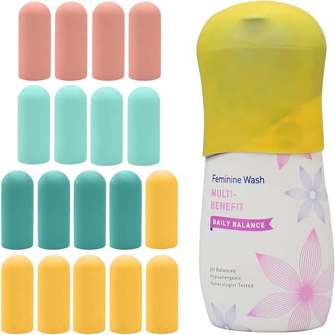 TRANOMOS Silicone Bottle Covers Travel Essentials for Women Men, Beach Vacation Essentials, Travel Size Toiletries Accessories, Cruise Ship Essentials 2026, Must Haves, Leak Proofing