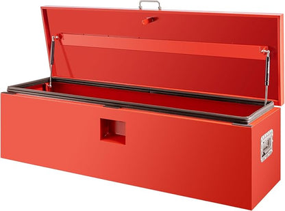 48" Truck Tool Box,Heacy Duty Metal Storage Organizer with Strong locking tongue,Trailer Tongue Box with Safe Hinge, for Truck,Pickup,RV,Garage,Best gift for family and friend,Red Power Coating
