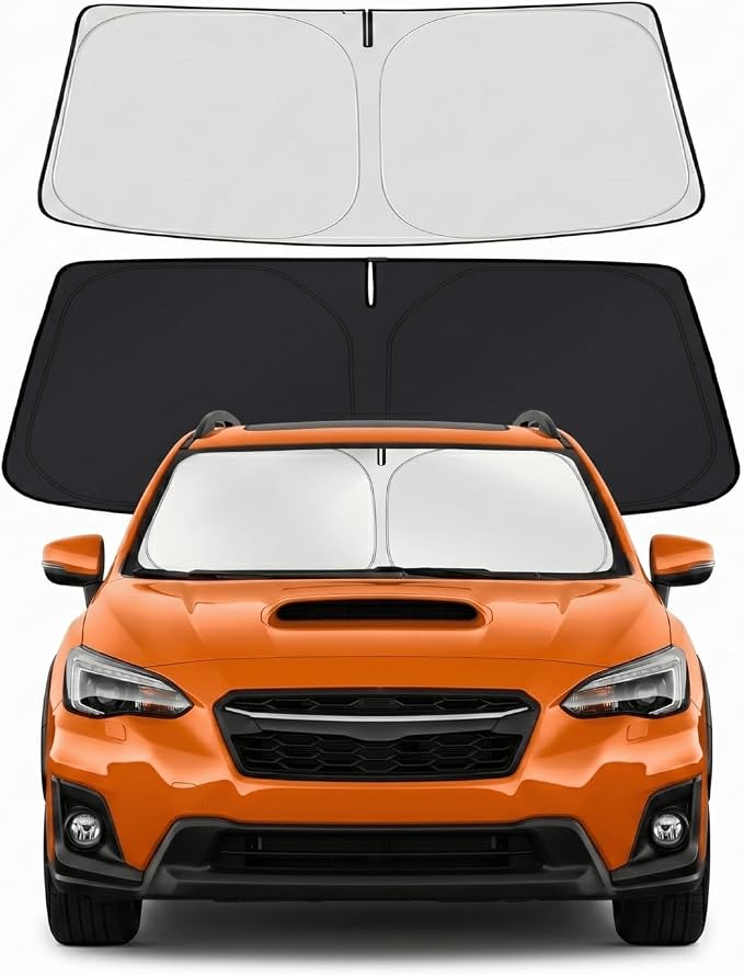 Custom Fit Windshield Sun Shade for Subaru WRX 2015-2021 | Custom Fit Windshield Cover, Blocks UV Rays, Double-Layer Heat Shield, Durable Frame, Easy Fold & Storage