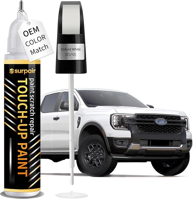 Oxford White Z1/YZ/M6887 Touch up Paint for Ford OEM Color Match Car Scratch Repair Kit for Nicks & Chips Scratches Quick & Easy Paint Fix 2-In-1 Car Scratch Remover Pen