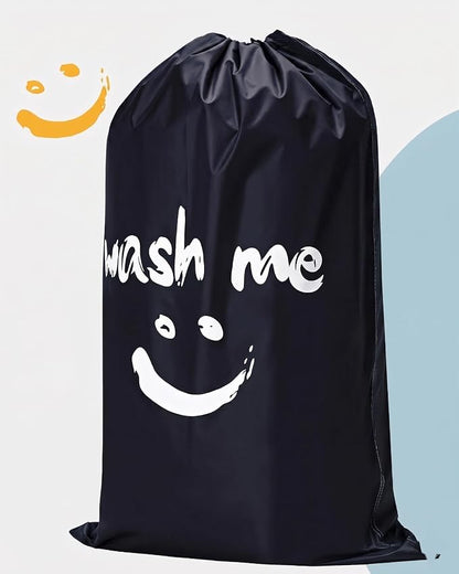 HOMEST XL Laundry Bag 28" x 40", Extra Large Dirty Clothes Organizer Holds 3-4 Loads, Machine Washable Drawstring Laundry Bag for Dorm, Camp, Laundromat, Family, Travel, Black