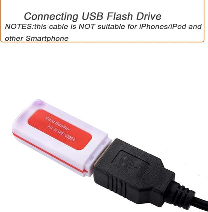 Music Interface Audio USB Adapter Cable,MMI/MDI/AMI to USB Cord Compatible with Audi, Volkswagen, Mercedes-Benz, Not for iPhones