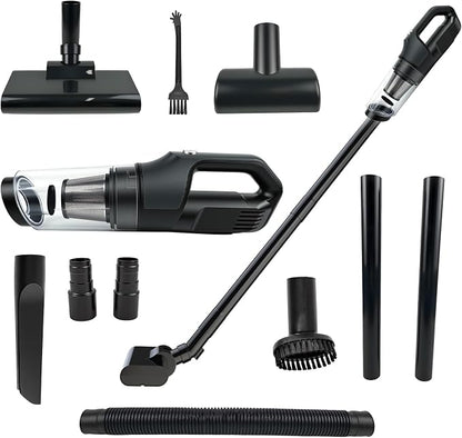 1.1lbs Lightweight Cordless Handheld Vacuum, 5-in-1 Rechargeable Portable Car Vacuum Cleaner with Washable Filter & Multi-Nozzles, Powerful Pet Hair Remover for Home, Office & Car Detailing