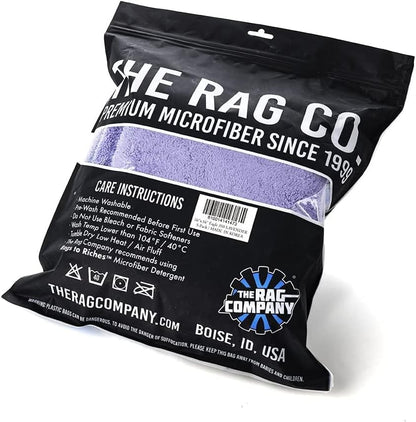 The Rag Company - Eagle Edgeless 350 (5-Pack) Professional Korean 70/30 Blend Super Plush Microfiber Detailing Towels, 350GSM, 16in x 16in, Lavender