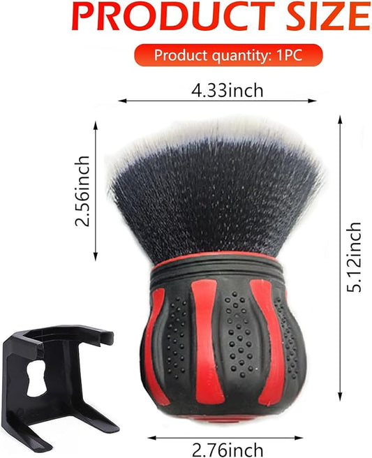 Car Detailing Brush, Ultra Soft Tire Shine Brush with Storage Rack, Interior Cleaning Tool, Universal Beauty Tools for Most Cars (Red)