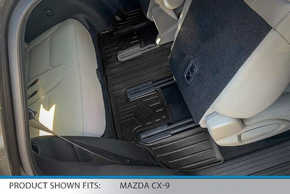 SMARTLINER 3 Row Floor Mat Liner Set Compatible with 2016-2023 Mazda CX9