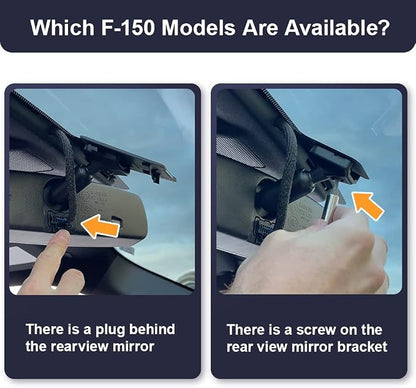 Fitcamx Front 4K+Rear 1080P Dash Cam Adapts for Ford F150 F250 2021-2025 Limited XLT XL Raptor Lariat Platinum King Ranch Tremor, OEM Look, Dual HD Video, WiFi&APP, Loop Recording, G-Sensor,128GB Card