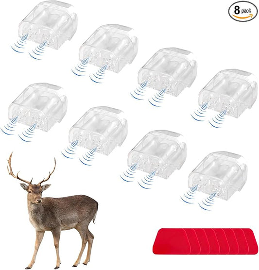Dickno 8 PCS Deer Whistles for Car, Automotive Deer Warning Whistle Devices, Animal Warning Devices Avoids Collision, Universal Animal Alert Accessories for Vehicles (White)