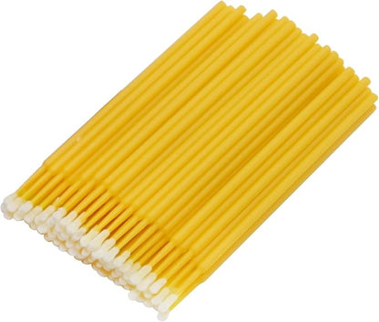 Saihisday Touch Up Paint Brushes for Automotive Paint Chip Repair Disposable Micro Applicators 2.5MM Yellow 100PCS