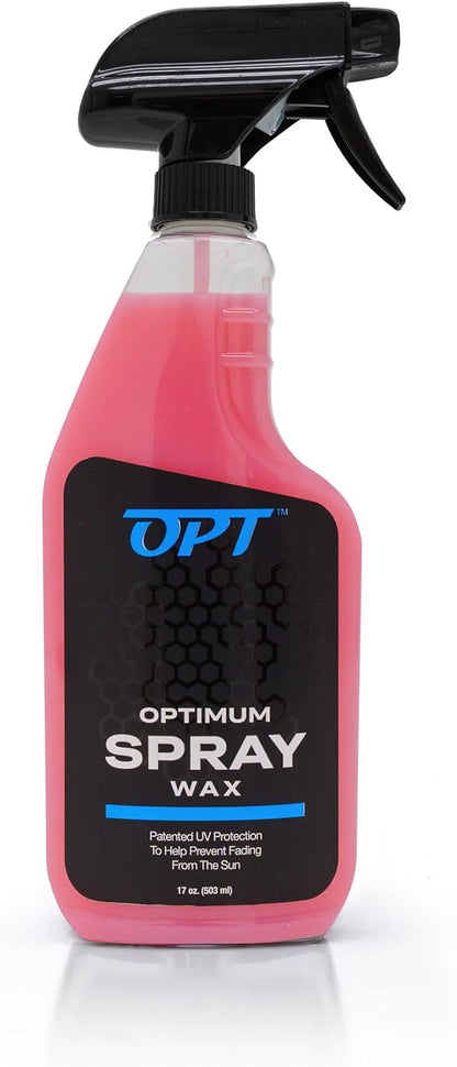 Optimum Car Wax - Carnauba Spray Wax for Cars, Trucks, Motorcycles, Boats and RVs, Patented UV Protection, For All Exterior Surfaces, Up to 5 Months Protection (17 Oz)