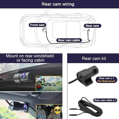 Fitcamx Front 2K Rear 1080P Dash Cam for 2021-2025 Ford F150 F250 Limited XLT XL Raptor Lariat Platinum King Ranch Tremor, OEM Look, Dual HD Video, Loop Recording WiFi, G-Sensor, Easy to Use, 64GB