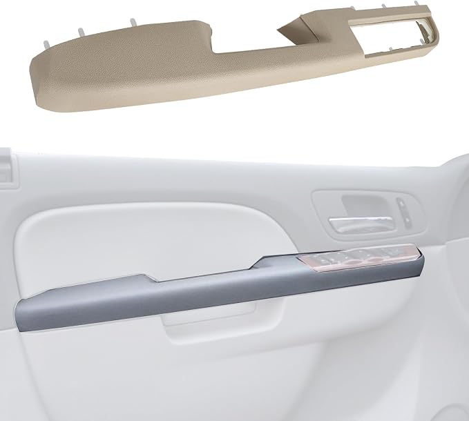 80995 Door Armrest Repair Front Left Side Door Panel Handle Beige Compatible with 2010-2014 Chevrolet Chevy Silverado Suburban Avalanche Tahoe,GMC Sierra Yukon Replaces 84127282
