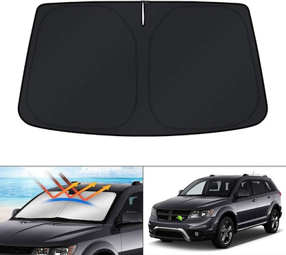 KUST Windshield Sun Shade for Dodge Journey 2009-2020 Accessories Sunshade Window Sun Protector Foldable Block UV Rays Keep Car Cooler