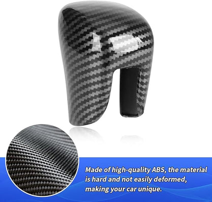 Car Center Console Gear Shift Knob Trim Cover for Honda CRV 2023 2024 2025 2026 and Honda HRV 2023-2026 Auto Interior Accessories Central Control Shifters Stick Protection Panel Carbon Fiber Style