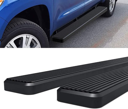 APS Running Boards 6 inches Matte Black Compatible with Toyota Tundra 2007-2021 CrewMax Stainless Steel (Nerf Bars Side Steps Side Bars)