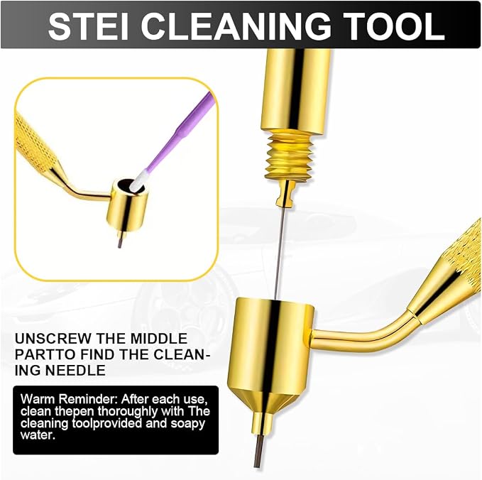 100PCS 0.5 mm Touch Up Paint Brushes, Fine Line Fluid Writer Paint Applicator Pen Disposable Micro Applicators, Detailing Fluid Writer Tool Kit for Rock Chips and Scratch Repair