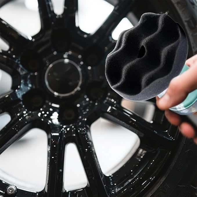 For Car And Truck Tire Shine Applicator With Integrated Pump Reservoir, Foam Brush For Smooth Tire Dressing Application And Reusable Pads