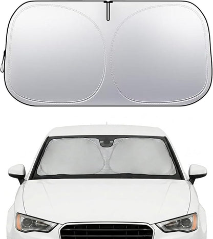Audi A3 A4 A5 Windshield Sun Shade, Custom Fit Foldable Front Window Sunshade Visor, UV and Heat Protection Interior Cover, Fits 1995–2024 Models