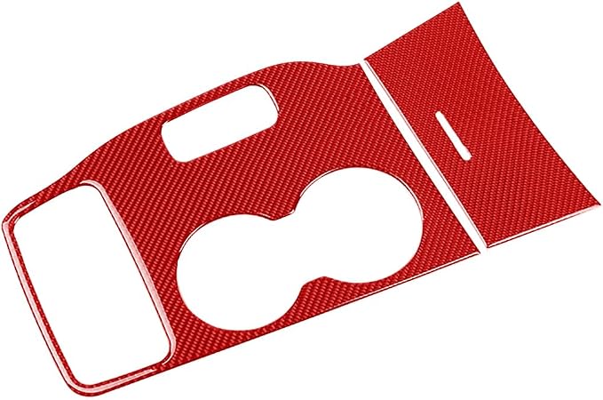 YOCTM Shift Panel Trim Cover for Jeep Grand Cherokee 2014-2015 | Red Carbon Fiber Gear Shift Bezel | Anti-Scratch Console Panel | Interior Accessories