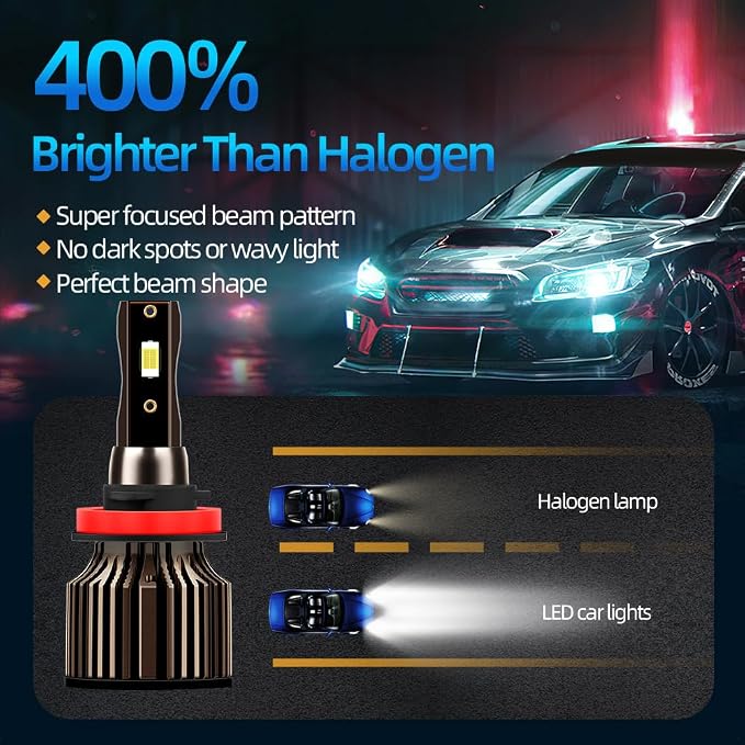 Fit For Lexus RX350 2007 2008 2009 2010 2011 2012 2013 2014 2015 Light Bulbs, Low Beam Light Bulbs, 30000LM Super Bright, 6000K White Plug and Play, With Cooling Fan, 2 Pcs