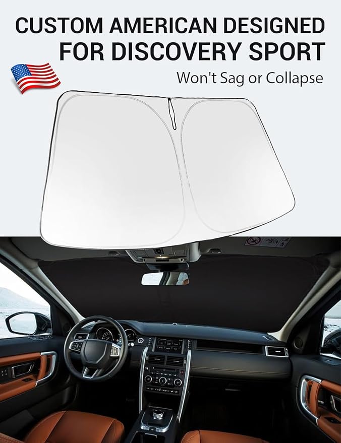 Proadsy 2026 Upgrade Front Windshield Sun Shade Foldable Sunshade Protector Custom Fit 2014-2019 Discovery Sport Accessories