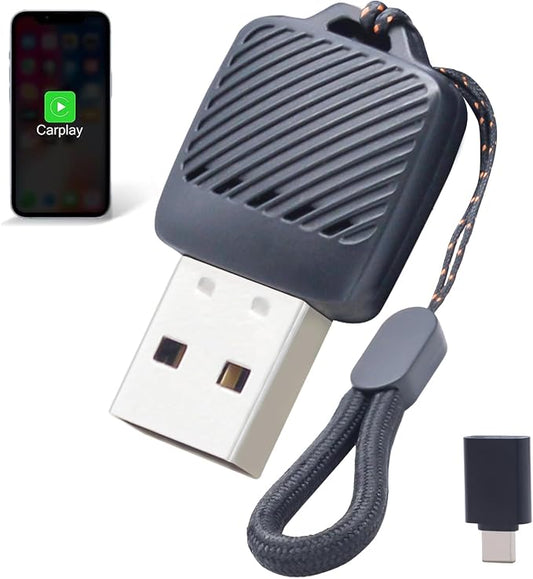 Wireless Carplay Adapter (2025 Upgrade), Plug and Play, Convert Wired to Wireless Bluetooth Carplay Adapter for iPhone - No Latency -Micro Size