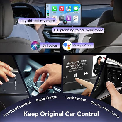 Carlinkit CarPlay AI Box Android 13.0 Wireless CarPlay & Android Auto Adapter, Compatible with Netflix/YouTube/TIK Tok/TF Card, Plug & Play for Cars Equipped with OEM Wired CarPlay 8-Core (8G+128G)