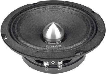 Timpano 6.5 Midrange Speaker TPT-MR6-4 Bullet 500 Watts, 4 Ohm, Shallow Mount 6.5 Inch Speakers PRO Audio Mid Range Loud Speaker (Single)