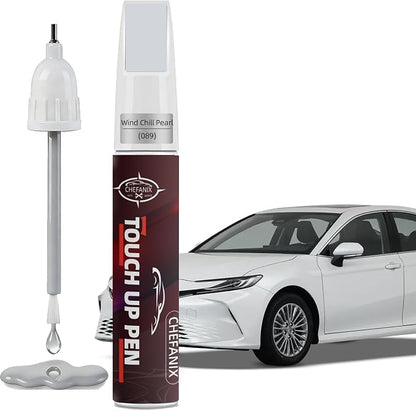 Wind Chill Pearl (089) Touch Up Paint Pen Compatible with Toyota - Exact Color Match, 2-in-1 Brush & Pen,Car Paint Scratch Repair Kit for RAV4/Camry/Corolla/Tacoma/Highlander/Sienna