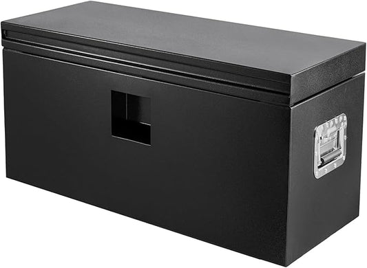 Underbody Truck Tool Box Steel Storage ToolBox, Tool Chest Organizer w/Lock and Keys For Pickup, Truck Bed, RV, Trailer, Heavy Duty Waterproof Black Box,30 x 15 x 15 Inch
