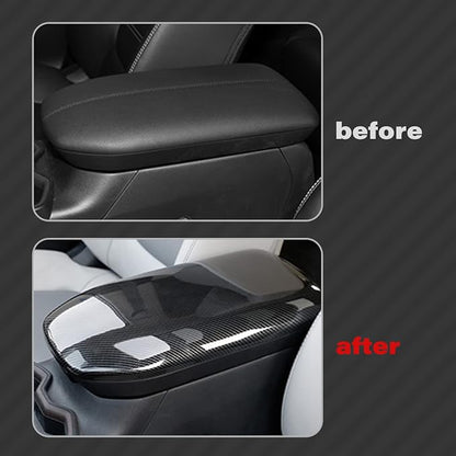 x xotic tech Set Carbon Fiber Style Interior Center Console AC Control Panel Gear Shift Lever Water Cup Holder Armrest Box Accessories Cover Trim Combo Kit, Compatible with Toyota Rav4 2019-2025