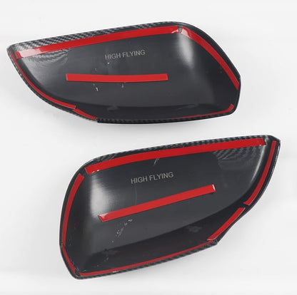 HIGH FLYING Carbon Grain Car Review Side Mirror Cap Cover ABS for Subaru WRX STI 2015-2021 (Only Fit STI)