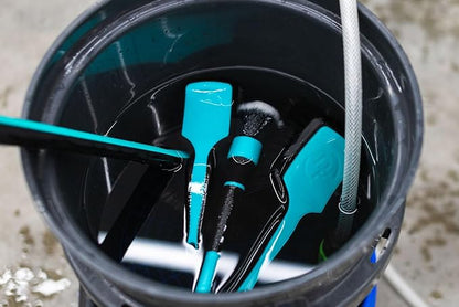 Detail Factory - TriGrip Ultra-Soft Detailing Brush Set - Scratch-Free Cleaning for Exterior, Interior Panels, Emblems, Badges, Gauges, Infotainment Screen - Octane Riptide