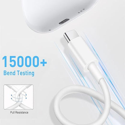 10FT AirPods 4 Charger, USB A to USB C Cable for AirPods Pro 2 (2nd Gen), AirPod MAX 2,Car Carplay Cable Compatible for iPhone 17/17E/16E/16/15, 17 Pro Max,Air, 15 16 Plus Car Cable Cord Replacement