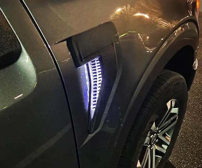 iJDMTOY Xenon White LED Background Illumination Lighting Kit Compatible with 2021-up Ford F150 Side Fender Emblem